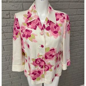 Emma James Long Sleeve Floral Blazer Size 8
